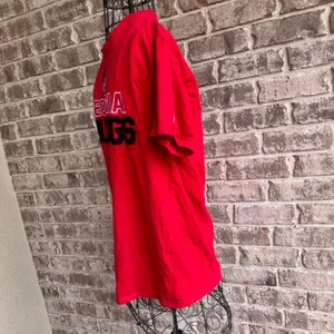 Champion Vintage Georgia Bulldogs T Shirt Large Red Short Sleeves Embroi… thumbnail 7