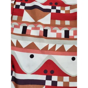 Viva Vena! Dress Women Size XS Geometric Halter Short Sleeve Open Back Collared thumbnail 5