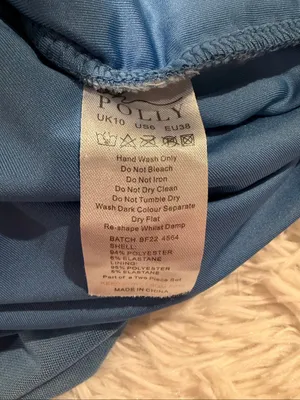 Oh Polly Mesh Bodycon Rhinestone Mini Dress in Blue Size 6 thumbnail 7