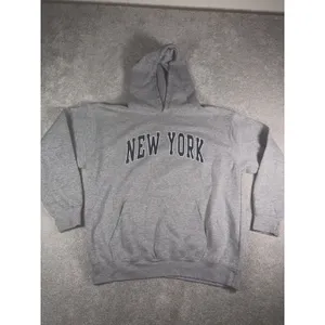 John Galt Silver New York Oversized Hoodie Women OS Cotton Pullover thumbnail 4