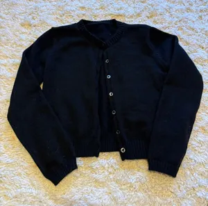 SHEIN Black Button Cardigan Sweater thumbnail 1