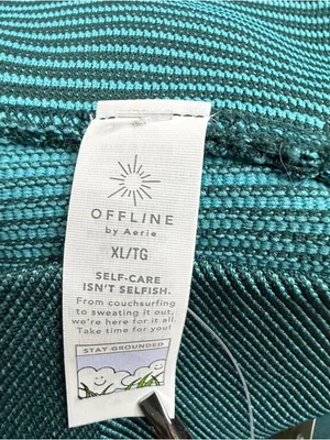 OFFLINE By Aerie Leggings Womens XLT Teal Ribbed High Rise Activewear NWT thumbnail 9