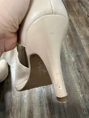 Life Stride Nude Soft System Taupe Peep Toe Heels 8.5 Preppy Formal Wedding thumbnail 6