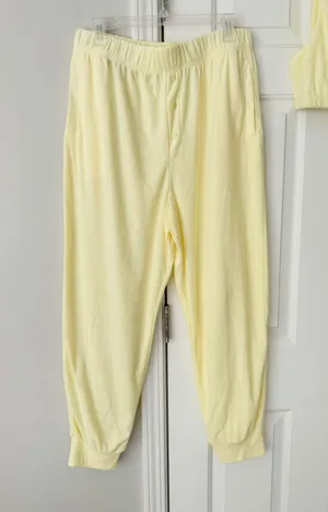 Anthropologie Sunday in Brooklyn Terrycloth Joggers & Bra Set, Size L thumbnail 7