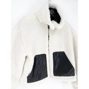 Levi's Reversible Sherpa Faux Leather‎ Jacket Women's S Black White Cozy thumbnail 4