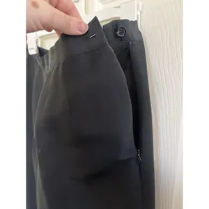 100% Silk Black Trouser Pants Size 10 Contemporary Minimalist Quiet Luxury thumbnail 9