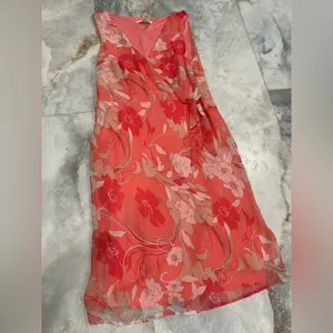 Merona Red Spaghetti Strap Sundress Midi thumbnail 4