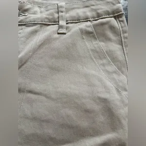 Classic Cream Straight Wide Leg Khaki pants 6 thumbnail 4