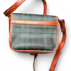 Vintage Polo Ralph Lauren Black Watch Tartan Crossbody Saddle Bag Double Flap thumbnail 2