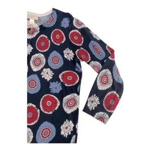 Ann Taylor Loft Women's Red White Blue Print Lightweight Cardigan Size Medium thumbnail 3