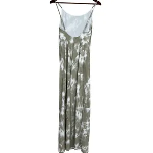 Thakoon Sleeveless Tie Dye Maxi Slip Dress Open Back Scoop Neck 0 Sage Green thumbnail 6