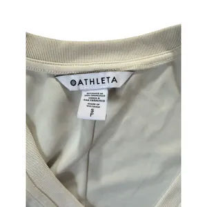 Athleta‎ Seasoft V-Neck Sweatshirt Womens Small Cream Off White NWT thumbnail 3