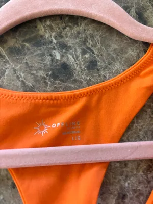 orange aerie romper  thumbnail 2