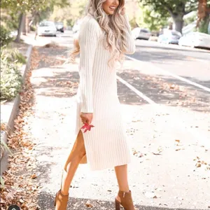 ✨HP✨Cream Ribbed Knit Midi Dress✨ thumbnail 3