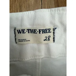 We‎ The Free White Flare Jeans High Rise Boho Stretch Size 28 thumbnail 8
