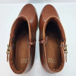 Frye and Co Boden Ankle Bootie Women‎ 10 Brown Buckle Strap Zip Block Heel NEW thumbnail 6