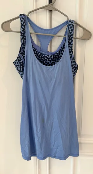 Lululemon Built in Bra Tank Top Periwinkle Size 8 thumbnail 1