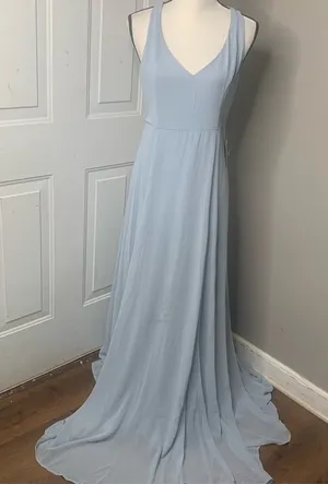 Show me Your Mumu Jenn low back maxi dress bridesmaids dusty blue size‎ XL thumbnail 1