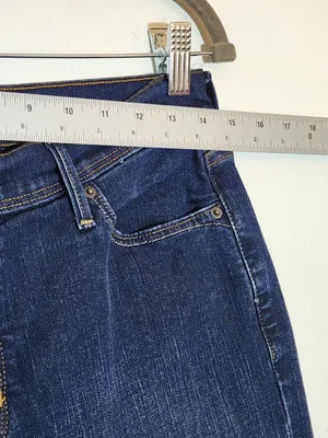 Levi's Womens 512 Perfectly Slimming Dark Wash Straight Leg Jeans Size 12 thumbnail 6