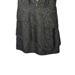 BCBGMAXAZRIA Dress‎ 2 Black Lace Tiered Sleeveless Hanah Cocktail Gothic Chic thumbnail 4