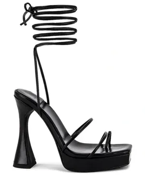 Jeffrey Campbell Primadonna strappy lace-up Platform block heels black size 9 thumbnail 14