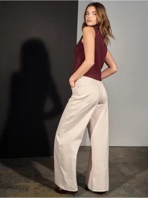 Abercrombie 90’s Relaxed Straight Jean Light Pink thumbnail 2
