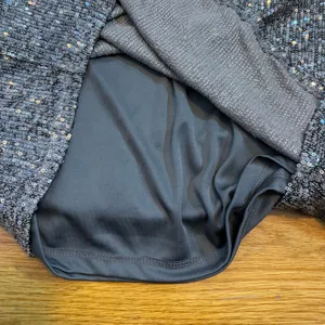 Adrianna Papell Women’s Medium Gray Silver Sequin Lined Knee Length Skirt Party thumbnail 5