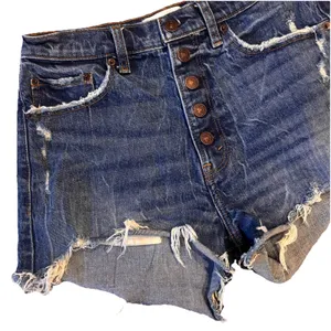 Abercrombie & Fitch The Mom Short‎ High Rise Distressed Button Front Size 27 thumbnail 2