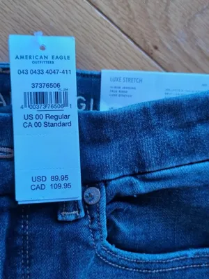 American Eagle Luxe Stretch Hi-Rise Jegging Womens 00 (24x30) Blue Denim Jeans thumbnail 6