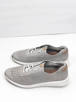 CLARKS Unstructured Gray Perforated Lace Up Shoes Women’s Size 11 Casual Neutral thumbnail 5