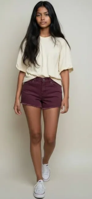 Levi's Women's eggplant purple Denim High-Waisted 511 slim shorts thumbnail 1
