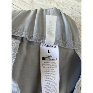 Halara High Waisted Pleated‎ Wide Leg Trousers Grey Athleisure Pants Size Large thumbnail 5