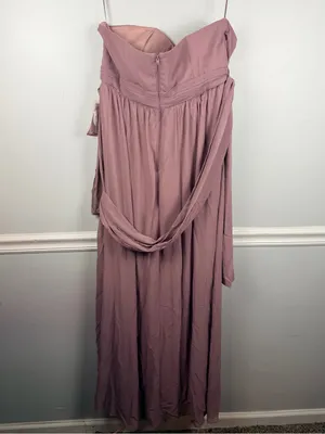 New birdy grey Grace Dress in Chiffon Dark Mauve size curve 1X thumbnail 8