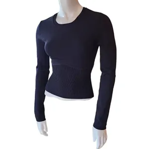 Babaton Sculpt Knit Empire Longsleeve Black Top (S) thumbnail 3