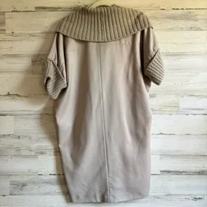 Zara‎ Lagenlook Boho Wool Tunic Mini Dress Knit Neck Straight Silhouette Large thumbnail 2