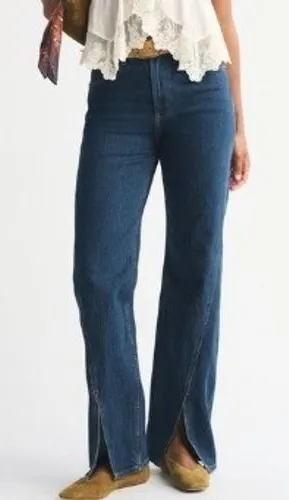 Abercrombie & Fitch Women's 31 Curve Love 90s Relaxed‎ Jeans High Rise Split thumbnail 1