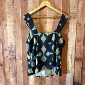 Banana Republic‎ Blue Cowl Neck Tank Top Size Large thumbnail 2