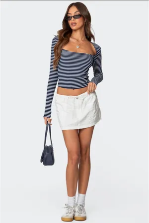 Edikted Alex Striped Top thumbnail 2