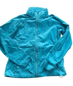 Columbia Womens Packable Lightweight Rain Jacket Windbreaker Teal Blue Size M⁠ thumbnail 1