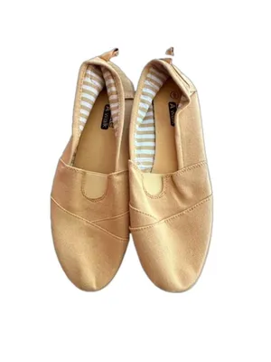 Take a Walk Espadrille Loafers Mustard Canvas Slip on Flat Shoes thumbnail 2