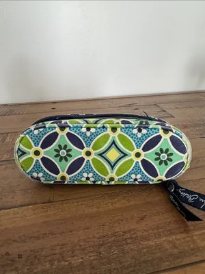 Vera Bradley Green Blue Floral Geometric Glasses Sunglasses Sip Up Case thumbnail 3