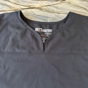 Grey's Anatomy Scrub Top Signature Black Medium thumbnail 2