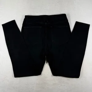 Good American Good Waist Exposed Zip High Rise Skinny Jeans Black Size 10/30 thumbnail 9