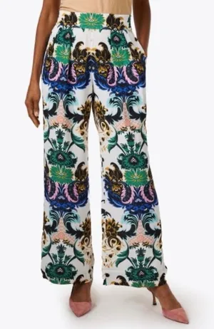 Figue Charlene White Multi Print Pant NEW Size M thumbnail 1