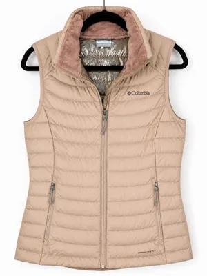 Columbia Omni Heat Womens M Puffer Vest Peach Insulated Reflective Winter thumbnail 2