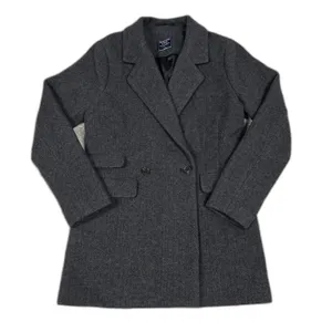 Abercrombie & Fitch Pea Coat Womens Small Wool Blend Herringbone Double Breasted thumbnail 1