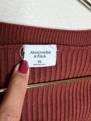 Abercrombie & Fitch Women Contouring Ribbed Bodysuit XS Thong Back Rust Brown thumbnail 7