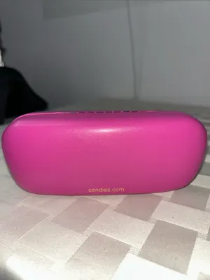 Candie's Fuchsia Eyeglass Case with Gold Script Logo thumbnail 3