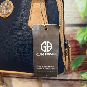 Giani Bernini Womens Faux Leather Crossbody Convertible Dome Handbag Purse thumbnail 3