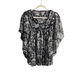 Massini Paisley Floral Print Top, Blouse. Size Medium thumbnail 3